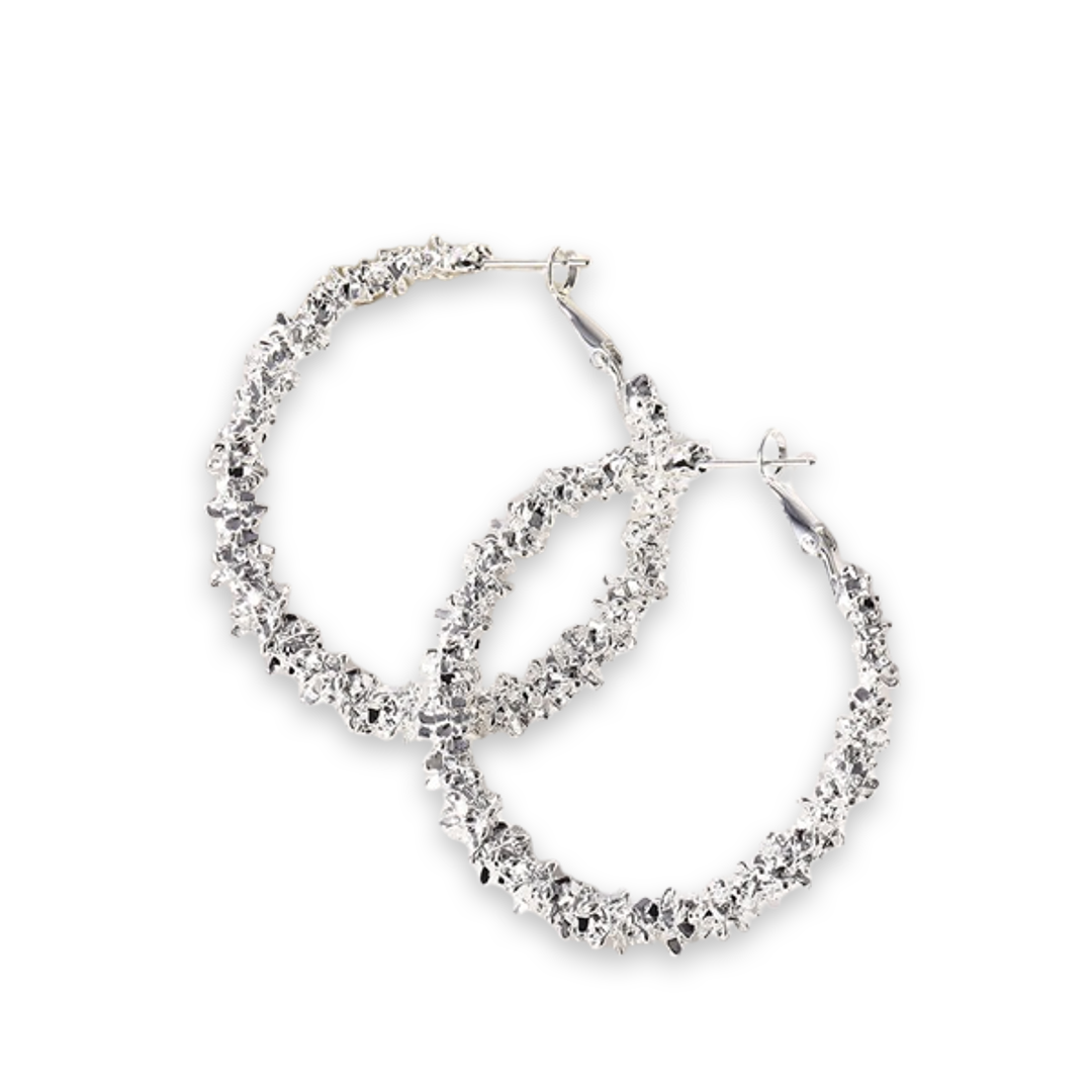 Round Alloy Hoop Earrings Set – Trendy Retro Gold Design for a Bold Look