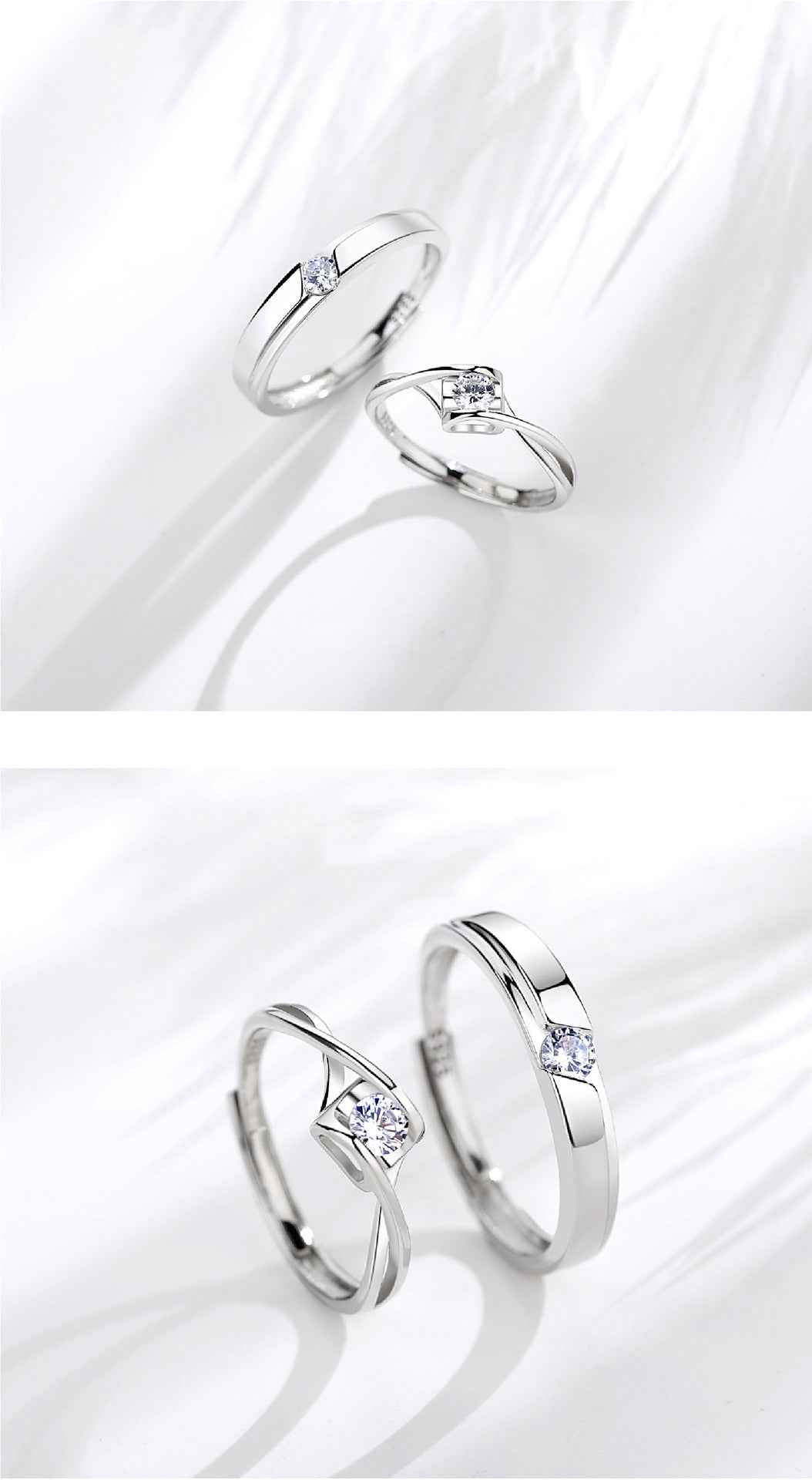 Timeless Bond Couple Rings - S925 Sterling Silver
