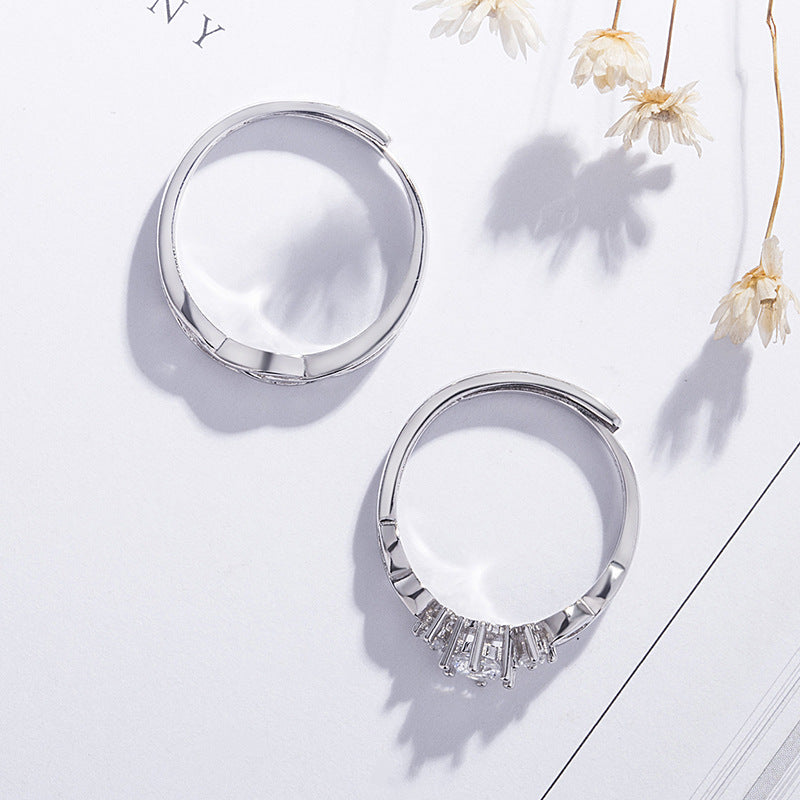 Infinity Spark Adjustable Couple Rings - S925 Sterling Silver