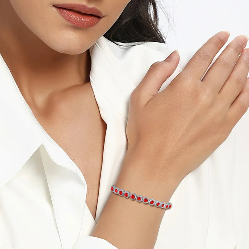 Single Row Full Rhinestone Hip-Hop Bracelet – Bold Luxury Unisex Jewelry