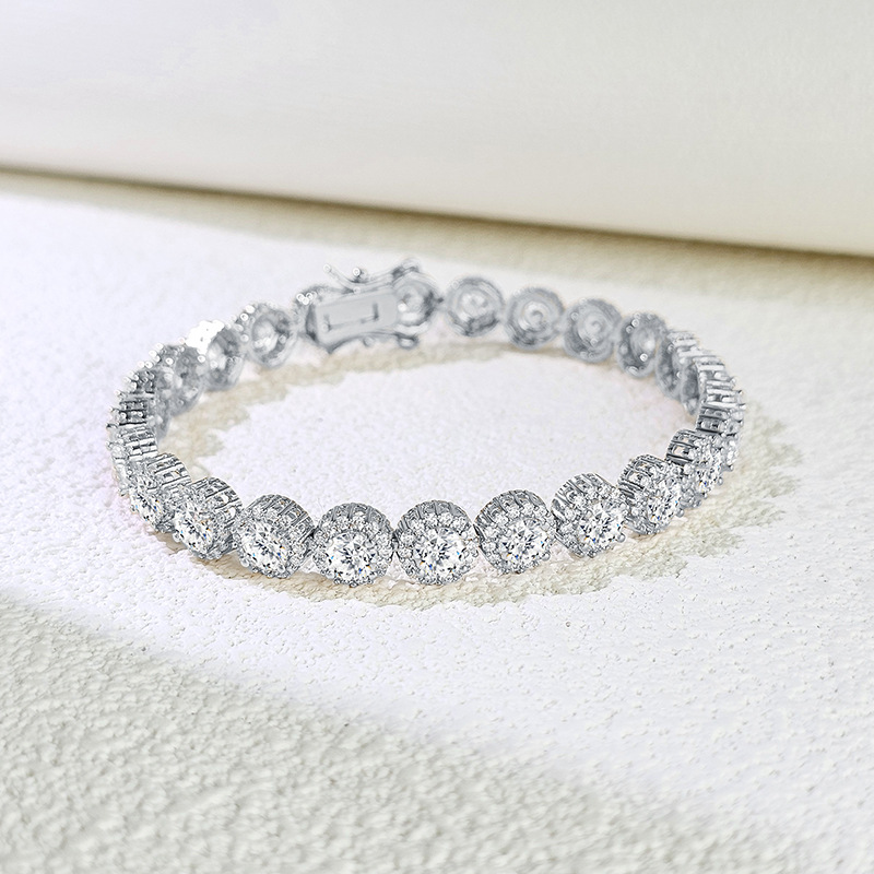 Single Row Full Rhinestone Hip-Hop Bracelet – Bold Luxury Unisex Jewelry