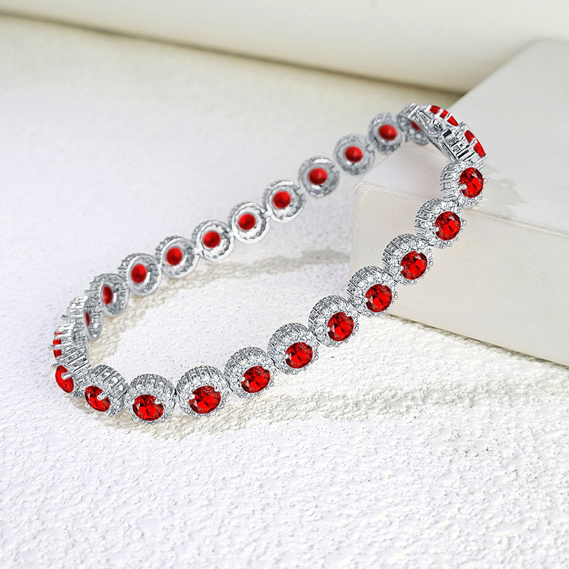 Single Row Full Rhinestone Hip-Hop Bracelet – Bold Luxury Unisex Jewelry