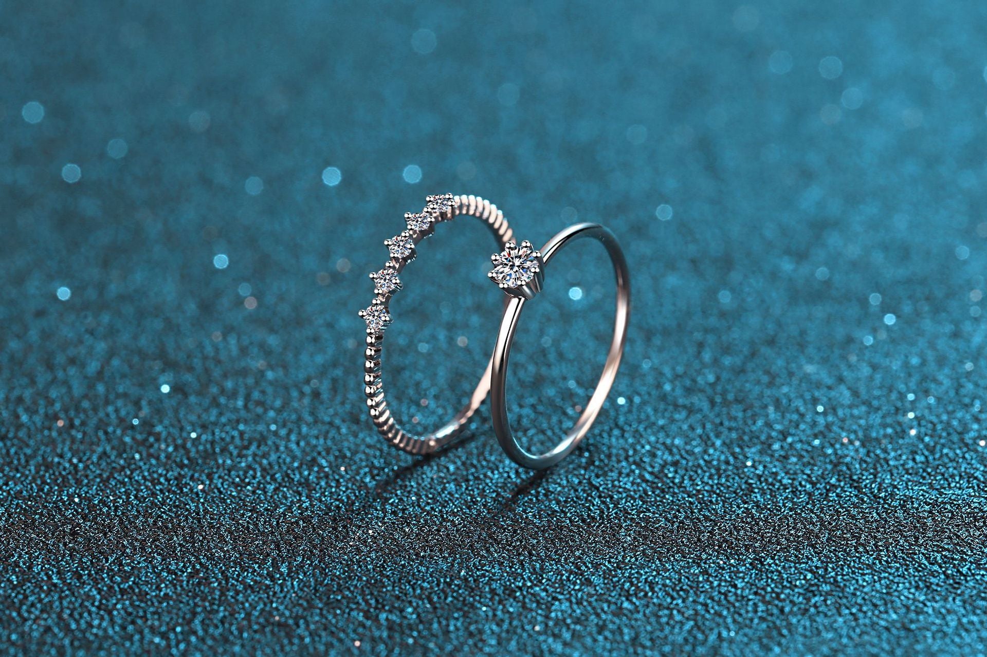 Moissanite Crown Silver Ring