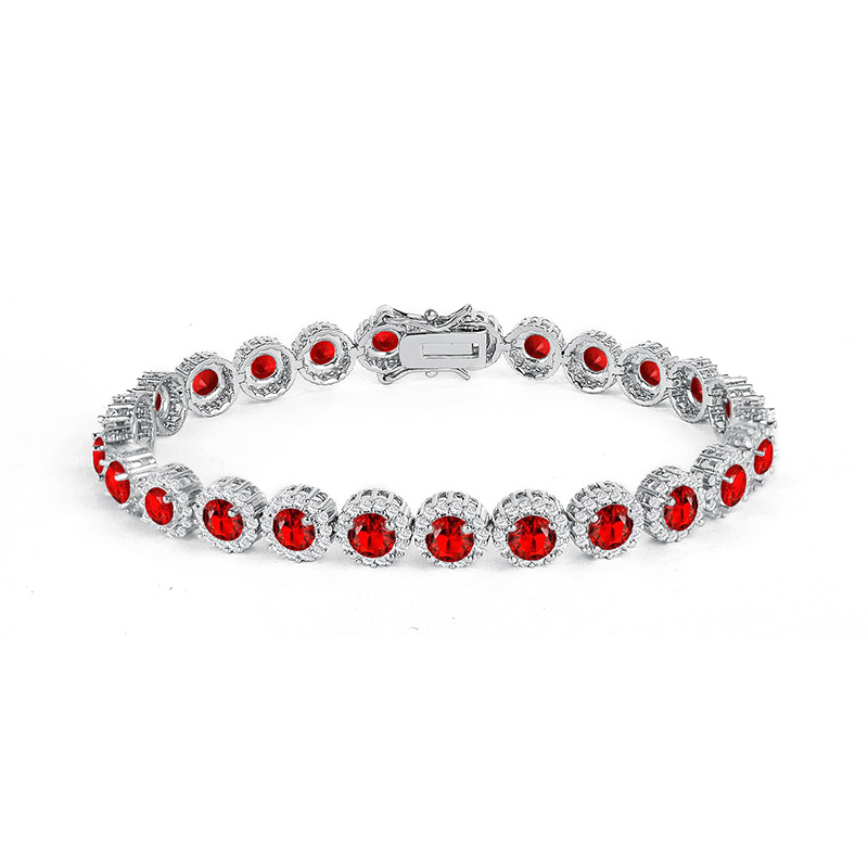 Single Row Full Rhinestone Hip-Hop Bracelet – Bold Luxury Unisex Jewelry