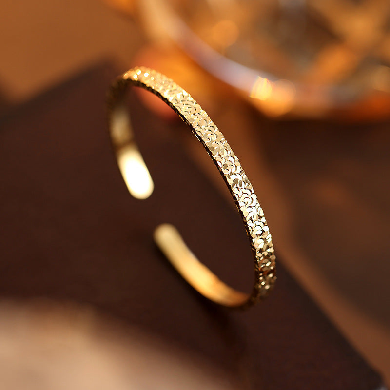Solid Open Silver Bracelet – Minimalist Luxury Jewelry for Women