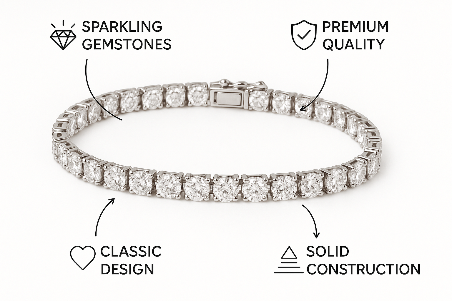 S925 Sterling Silver Chain Bracelet – Timeless Women's Hip-Hop Jewelry