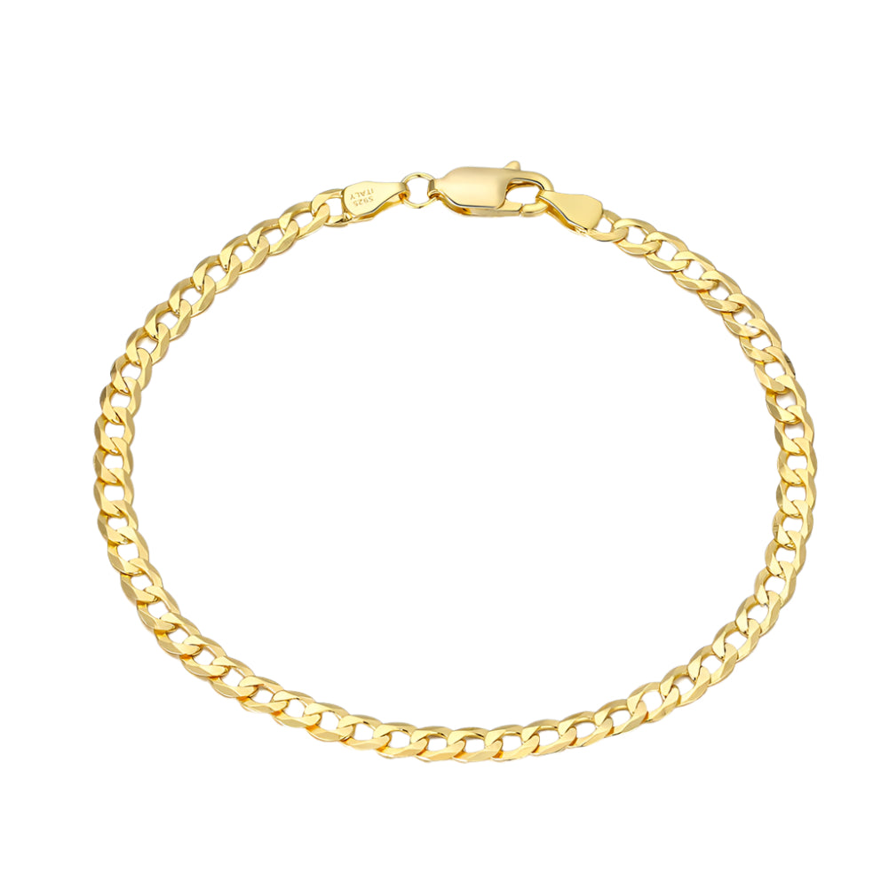Sterling Silver Carved Flower Chain Bracelet – Minimalist Modern Jewelry