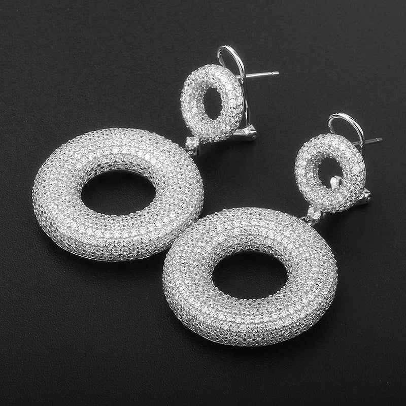 S925 Silver Zircon Eardrops – Luxury and Elegance in Every Detail