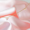 18K Gold Plated Pink Butterfly Charm Necklace – Dainty Clavicle Chain
