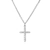 Celestia Cross – Marquise Zircon Gold Pendant