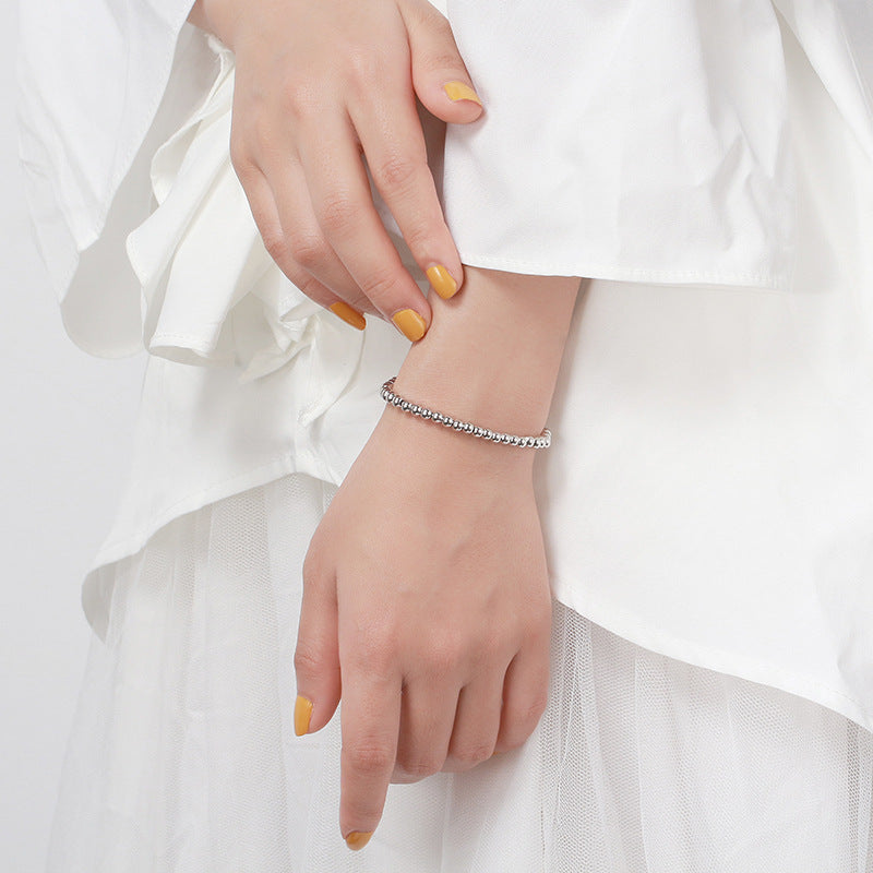 925 Sterling Silver Geometric Bracelet – Unisex Minimalist Jewelry