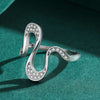 Pavé Snake Wrap Ring - S925 Sterling Silver