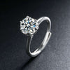 1 Carat Moissanite Silver Ring - S925 Sterling Silver
