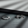 Elegant Minimalist Silver Couple Rings - S925 Sterling Silver