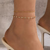 Golden Mirage Double-Layer Anklet – Crystal Luxe for Bare Ankles