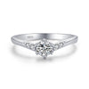 Classic Solitaire Accent Ring - S925 Sterling Silver