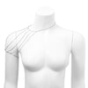 Gilded Drape Shoulder Chain – Geometric Metal Body Jewelry