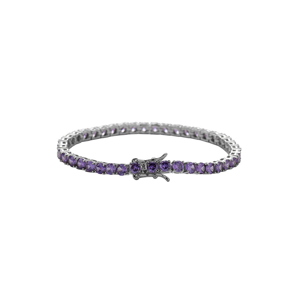 Violet Glow Zircon Tennis Bracelet