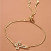 Zircon Cross Bracelet – Elegant Unisex Faith Jewelry