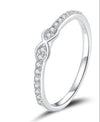 Timeless Infinity Diamond Silver Ring - S925 Sterling Silver