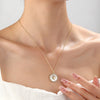 18K Gold Plated Heart Pendant Necklace – Natural Mother of Pearl Charm