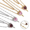 Valoria Bladeheart – Crystal Heart & Sword Necklace Set
