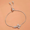 Zircon Cross Bracelet – Elegant Unisex Faith Jewelry