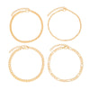 Stride Set – Retro Gold Chain Anklet Quartet