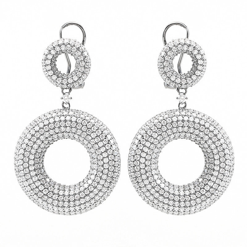 S925 Silver Zircon Eardrops – Luxury and Elegance in Every Detail
