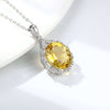 Natural Dan Shaped Topaz Necklace – Feminine Versatile S925 Silver Light Luxury Pendant