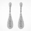 Long 925 Silver Water Drop-shaped Earrings