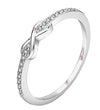 Timeless Infinity Diamond Silver Ring - S925 Sterling Silver