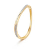 Auréline Curve – Gold Crystal Wave Bangle