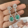 Turquoise Stone Earrings – Elegant Silver Design with Nature-Inspired Charm