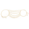 Gilded Drape Shoulder Chain – Geometric Metal Body Jewelry