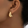 Molten Curve Hoops – Vintage Teardrop Comma Earrings