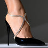 Glam Zircon Heel Anklet – Sparkling Straps for Stilettos in Gold & Silver