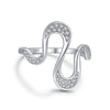 Pavé Snake Wrap Ring - S925 Sterling Silver