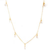 14K Gold-Plated Oval Pearl Drop Necklace