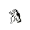 Elegant Minimalist Silver Couple Rings - S925 Sterling Silver