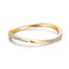 Auréline Curve – Gold Crystal Wave Bangle