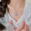Mielle Heartstone – Gold-Framed Moonstone Pendant Necklace