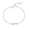 925 Sterling Silver Cross Bracelet – Minimalist Faith Jewelry for Women