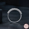 Moissanite Sterling Silver Band Ring - S925 Sterling Silver