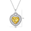 Natural Heart Shape Citrine Necklace – Exquisite Women's 925 Silver