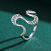 Pavé Snake Wrap Ring - S925 Sterling Silver