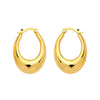 U-shaped Teardrop Earrings with AU750 Coloured Gold Studs – A Touch of Timeless Elegance
