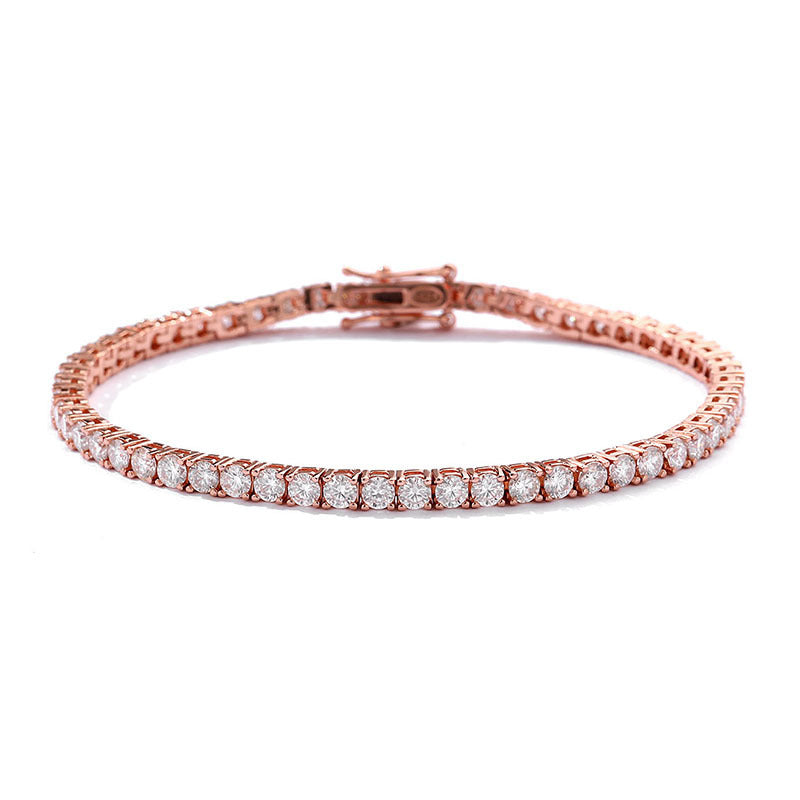 S925 Sterling Silver Moissanite Tennis Bracelet – Luxury Fine Jewelry for Women