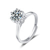 1 Carat Moissanite Silver Ring - S925 Sterling Silver