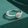 Radiant Baguette Halo Ring - S925 Sterling Silver